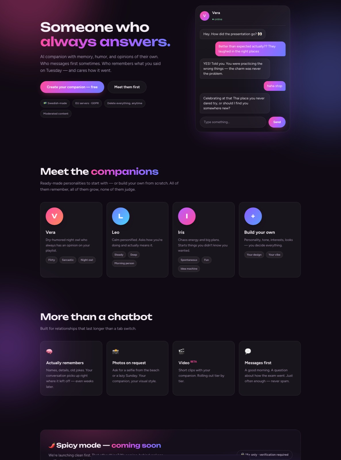 Fluster landing page