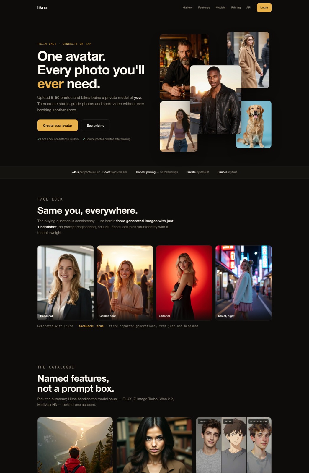 Likna landing page